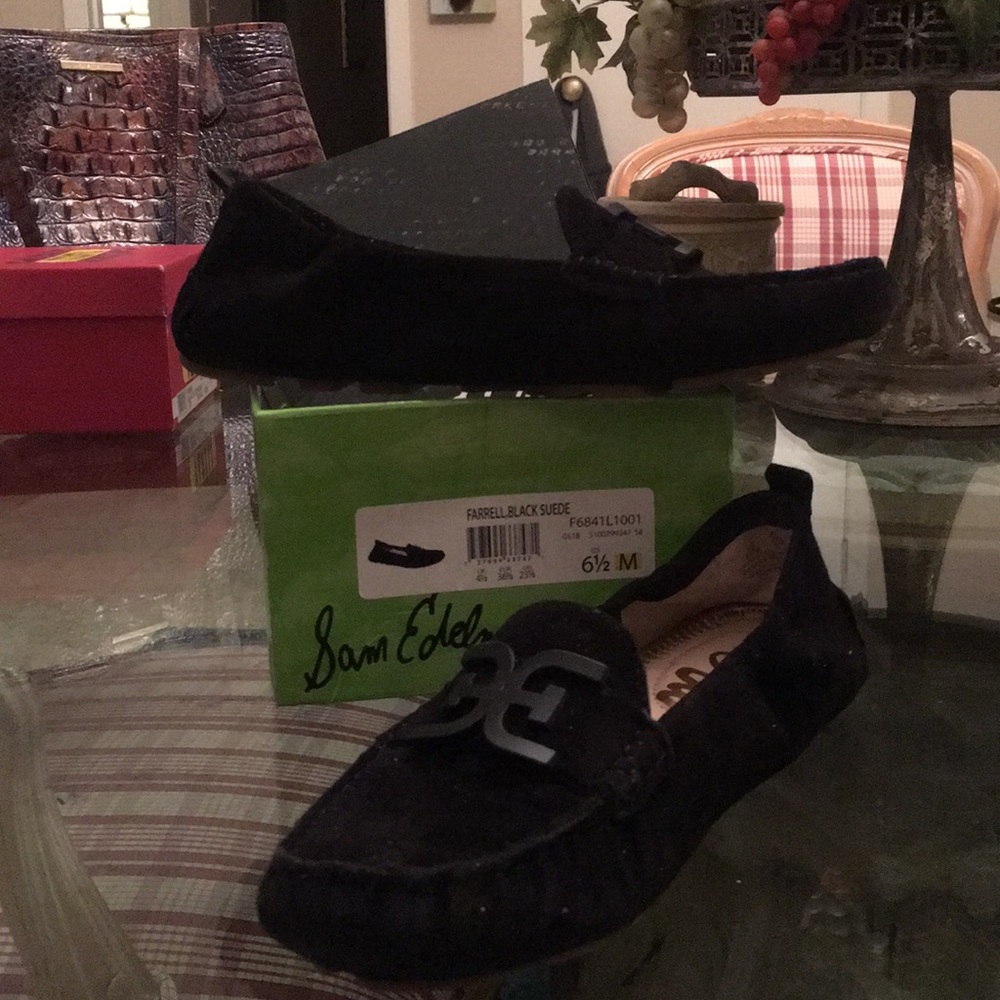 6 1/2 Sam Edelman Farrell, Black Suede